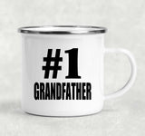 Number One #1 Grandfather - 12oz Camping Mug