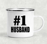 Number One #1 Husband - 12oz Camping Mug