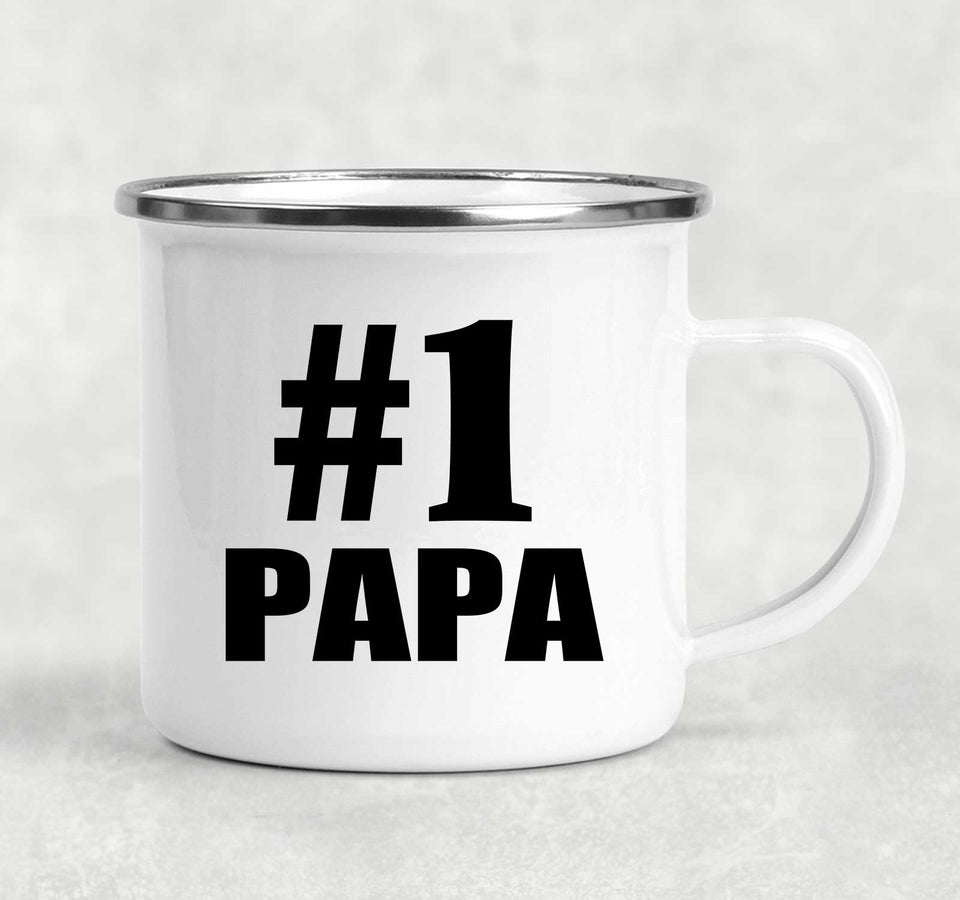 Number One #1 Papa - 12oz Camping Mug