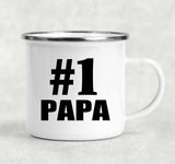 Number One #1 Papa - 12oz Camping Mug