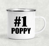 Number One #1 Poppy - 12oz Camping Mug