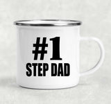 Number One #1 Step Dad - 12oz Camping Mug