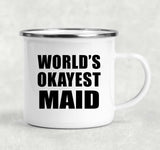 World's Okayest Maid - 12oz Camping Mug