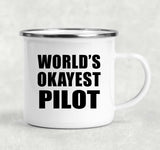 World's Okayest Pilot - 12oz Camping Mug