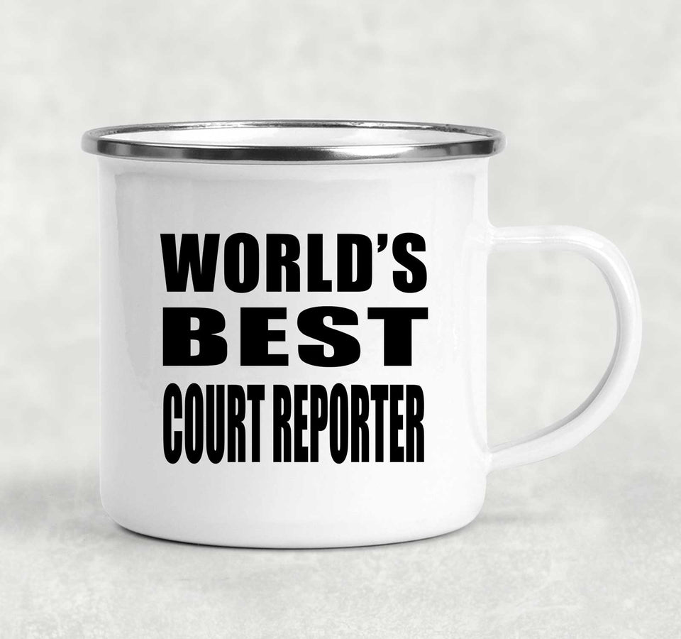World's Best Court Reporter - 12oz Camping Mug