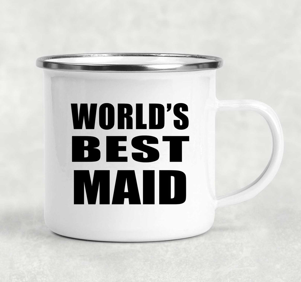 World's Best Maid - 12oz Camping Mug