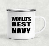 World's Best Navy - 12oz Camping Mug