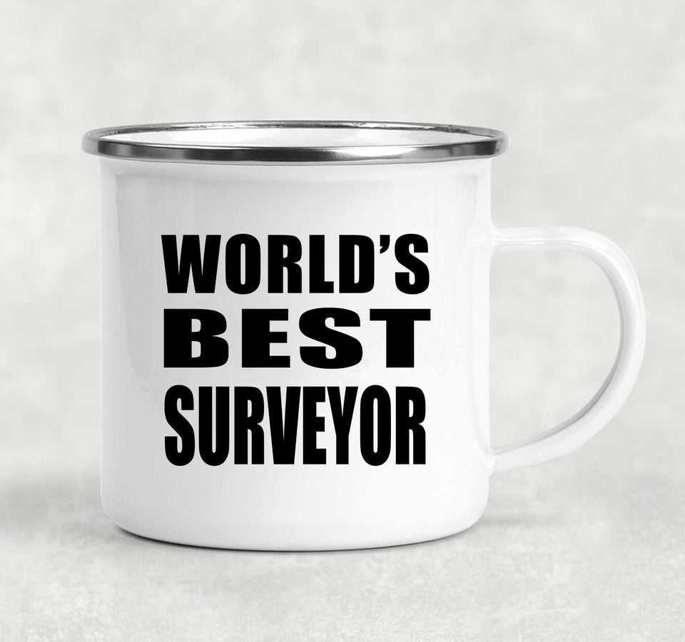 World's Best Surveyor - 12oz Camping Mug