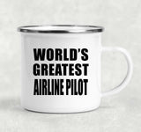 World's Greatest Airline Pilot - 12oz Camping Mug