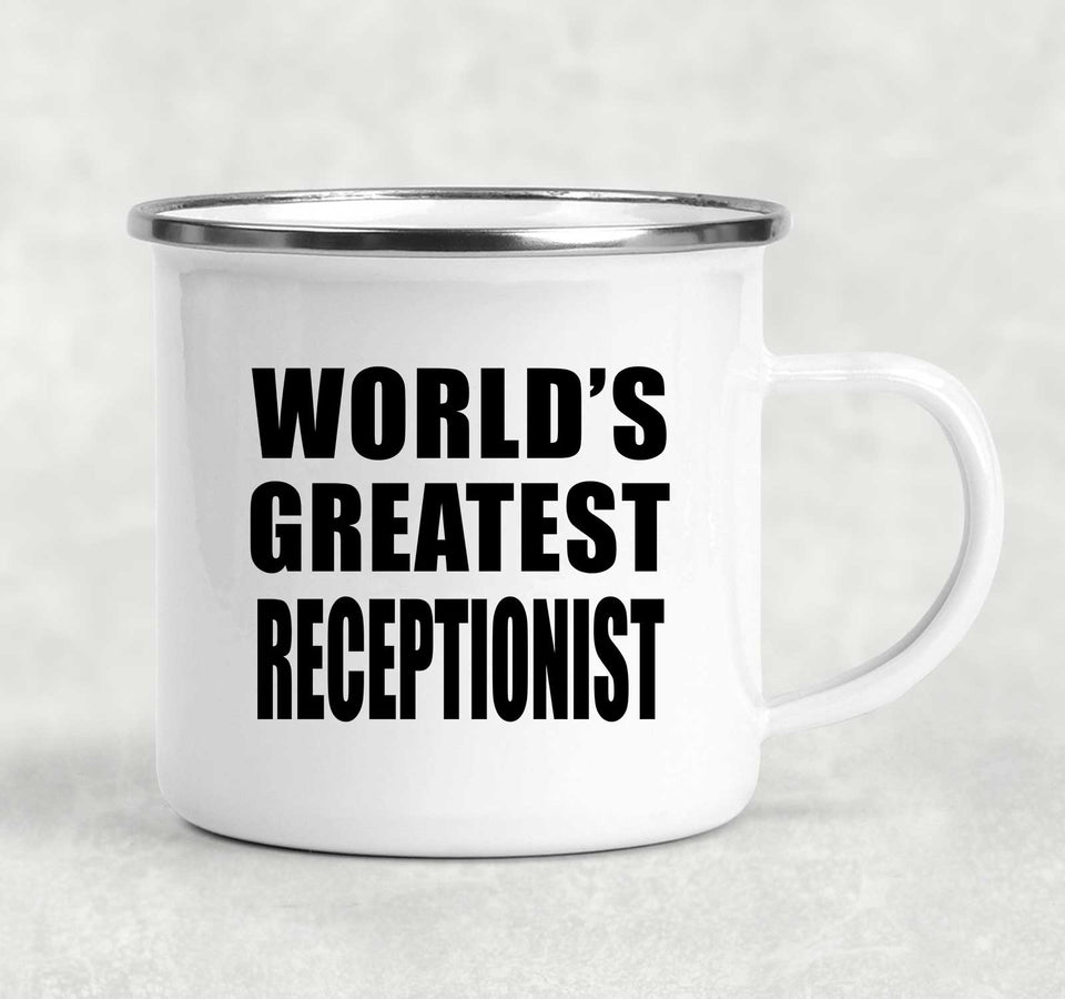 World's Greatest Receptionist - 12oz Camping Mug