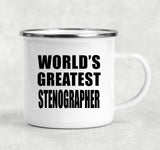 World's Greatest Stenographer - 12oz Camping Mug