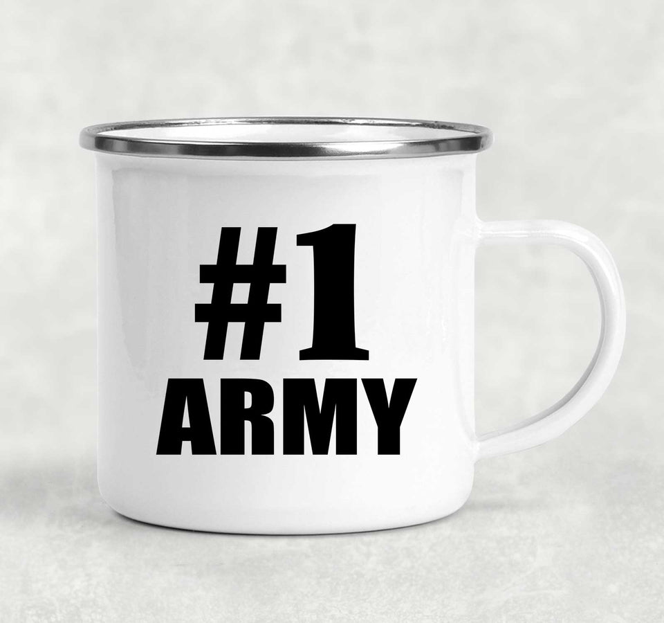 Number One #1 Army - 12oz Camping Mug