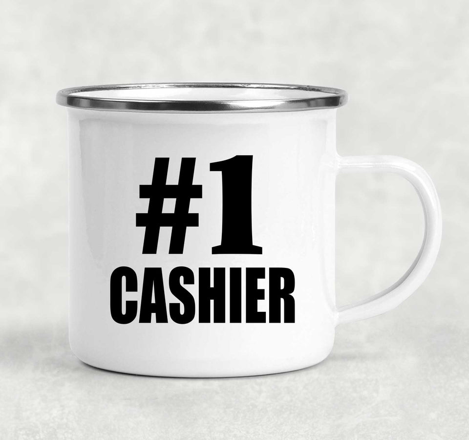 Number One #1 Cashier - 12oz Camping Mug