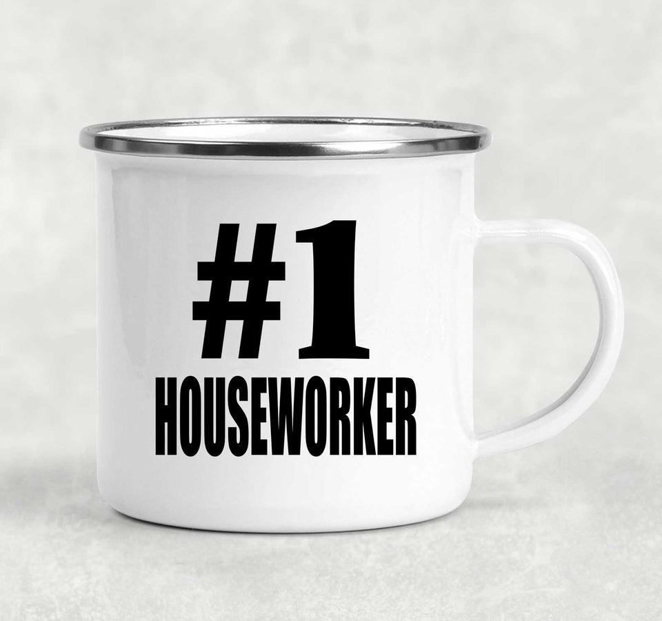 Number One #1 Houseworker - 12oz Camping Mug
