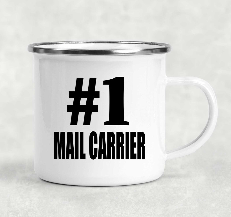 Number One #1 Mail Carrier - 12oz Camping Mug
