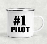 Number One #1 Pilot - 12oz Camping Mug