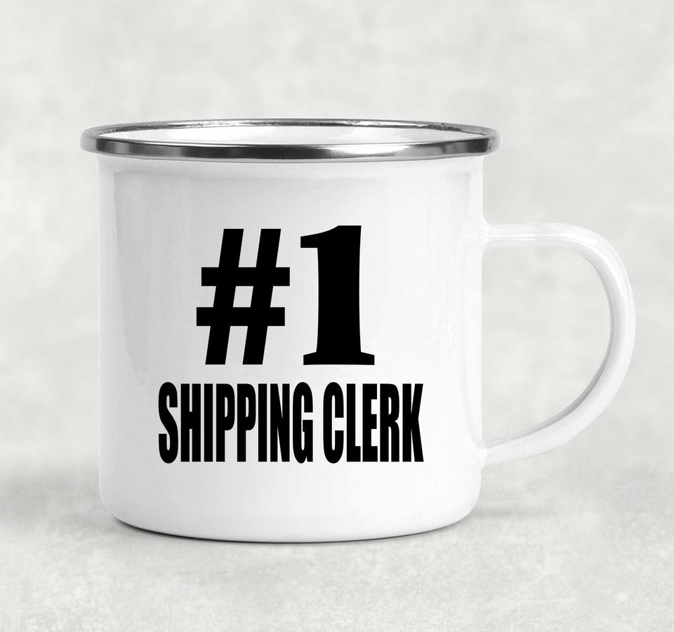 Number One #1 Shipping Clerk - 12oz Camping Mug