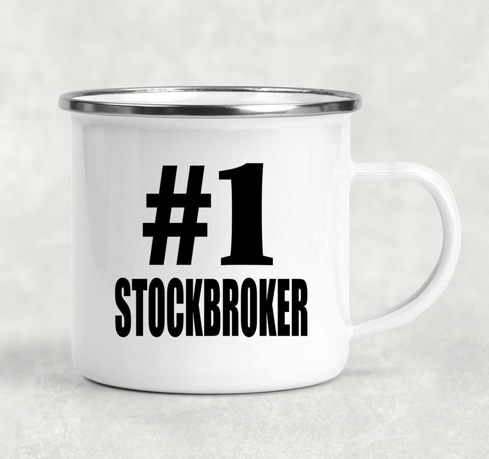 Number One #1 Stockbroker - 12oz Camping Mug