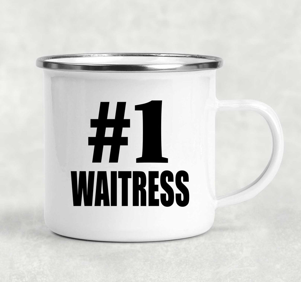 Number One #1 Waitress - 12oz Camping Mug