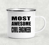 Most Awesome Civil Engineer - 12oz Camping Mug