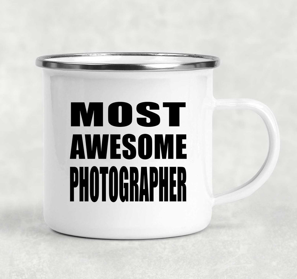 Most Awesome Photographer - 12oz Camping Mug