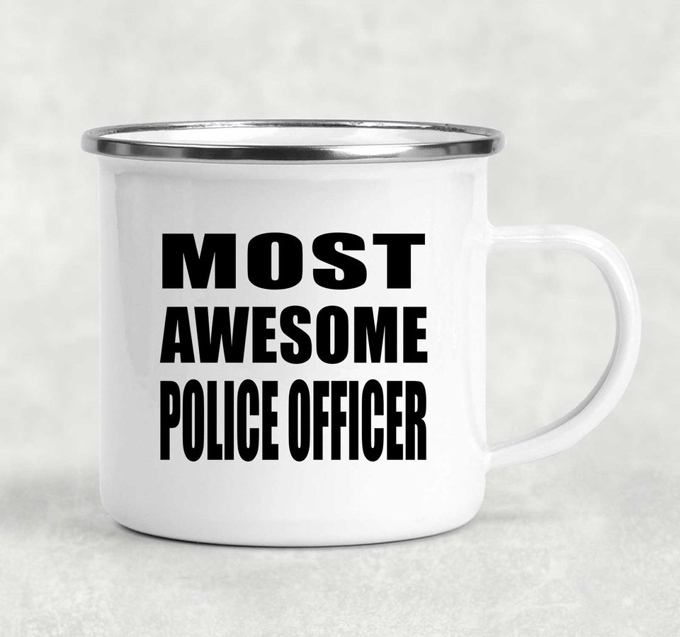 Most Awesome Police Officer - 12oz Camping Mug