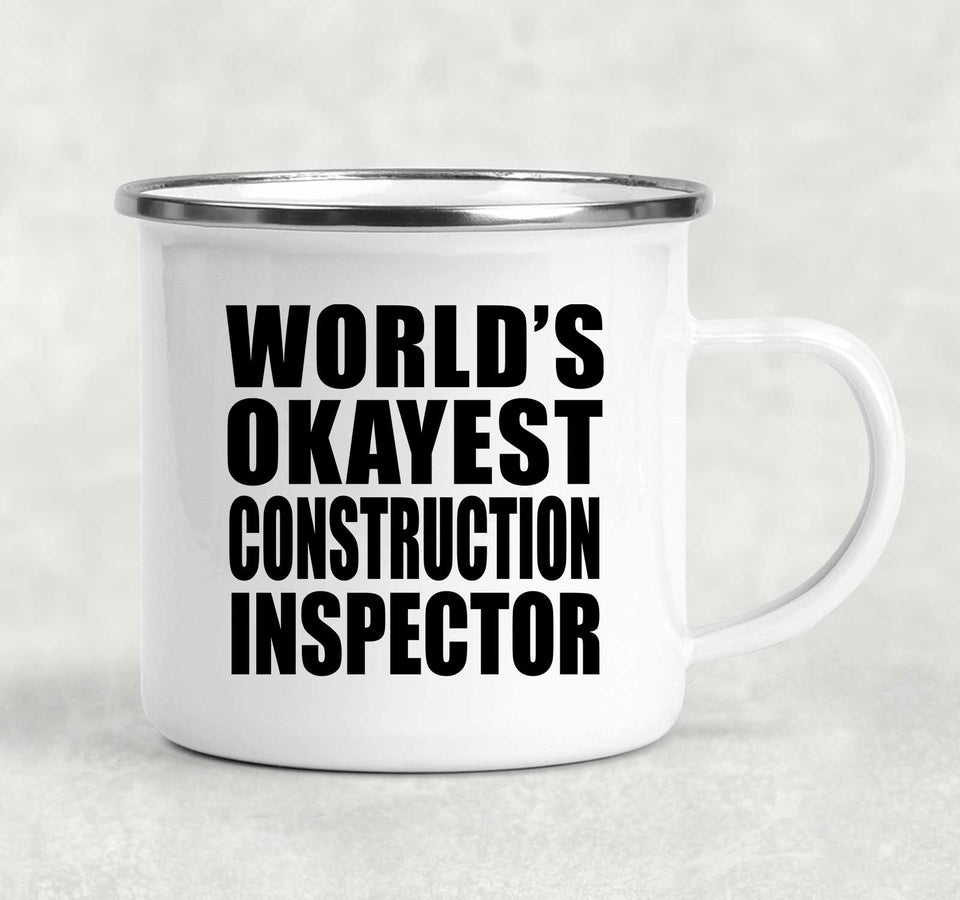 World's Okayest Construction Inspector - 12oz Camping Mug
