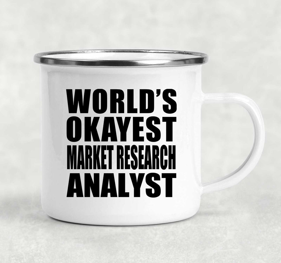 World's Okayest Market Research Analyst - 12oz Camping Mug