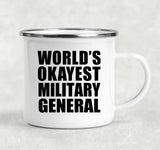 World's Okayest Military General - 12oz Camping Mug