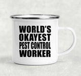 World's Okayest Pest Control Worker - 12oz Camping Mug