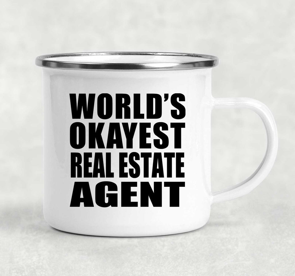 World's Okayest Real Estate Agent - 12oz Camping Mug