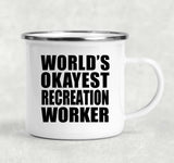 World's Okayest Recreation Worker - 12oz Camping Mug