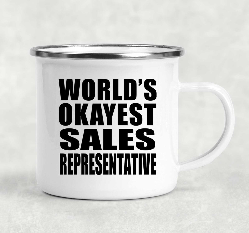 World's Okayest Sales Representative - 12oz Camping Mug