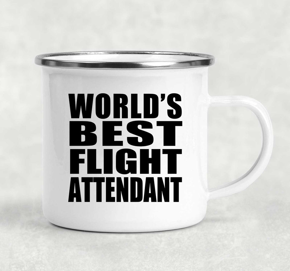World's Best Flight Attendant - 12oz Camping Mug