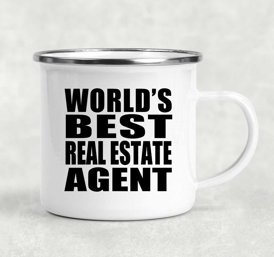 World's Best Real Estate Agent - 12oz Camping Mug