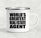 World's Greatest Real Estate Agent - 12oz Camping Mug