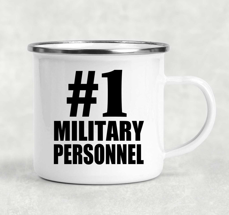 Number One #1 Military Personnel - 12oz Camping Mug