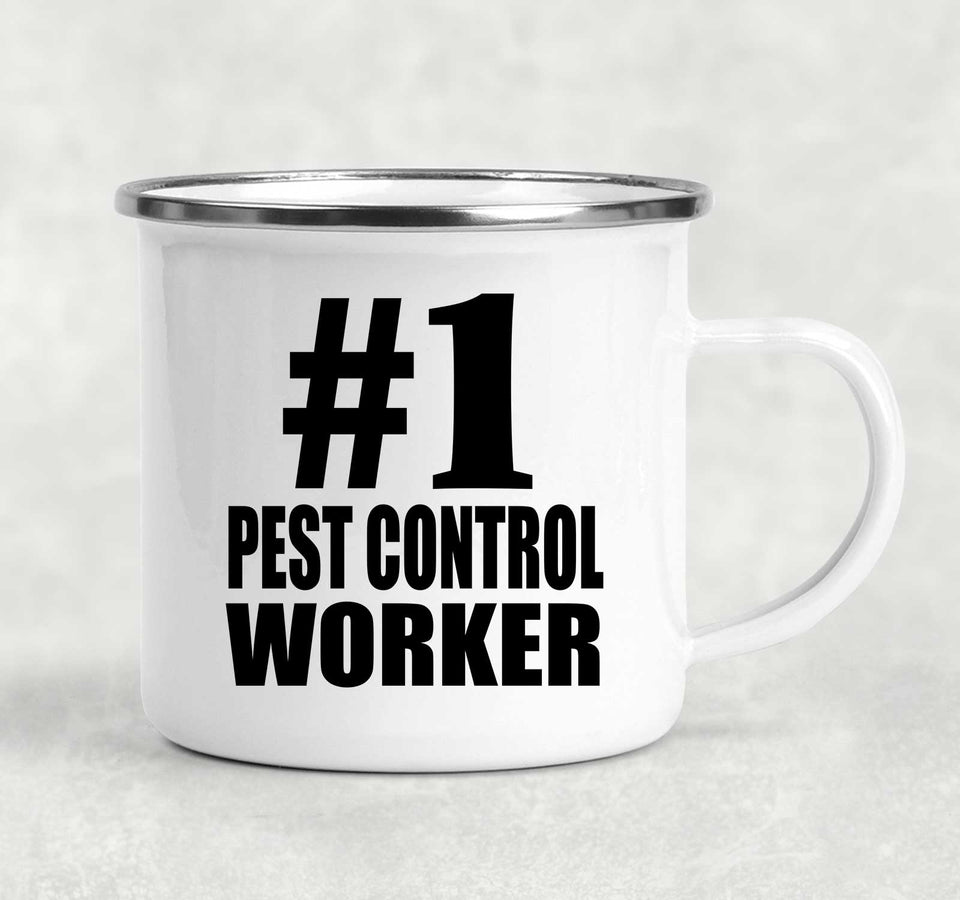 Number One #1 Pest Control Worker - 12oz Camping Mug