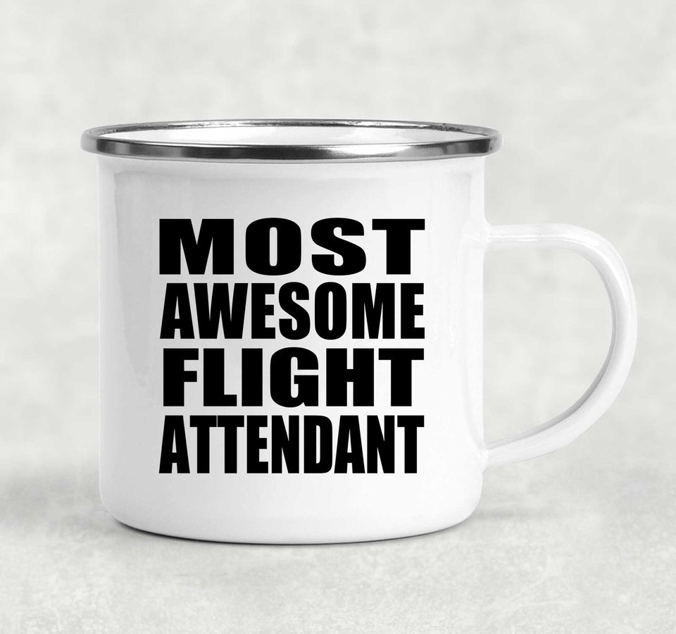 Most Awesome Flight Attendant - 12oz Camping Mug