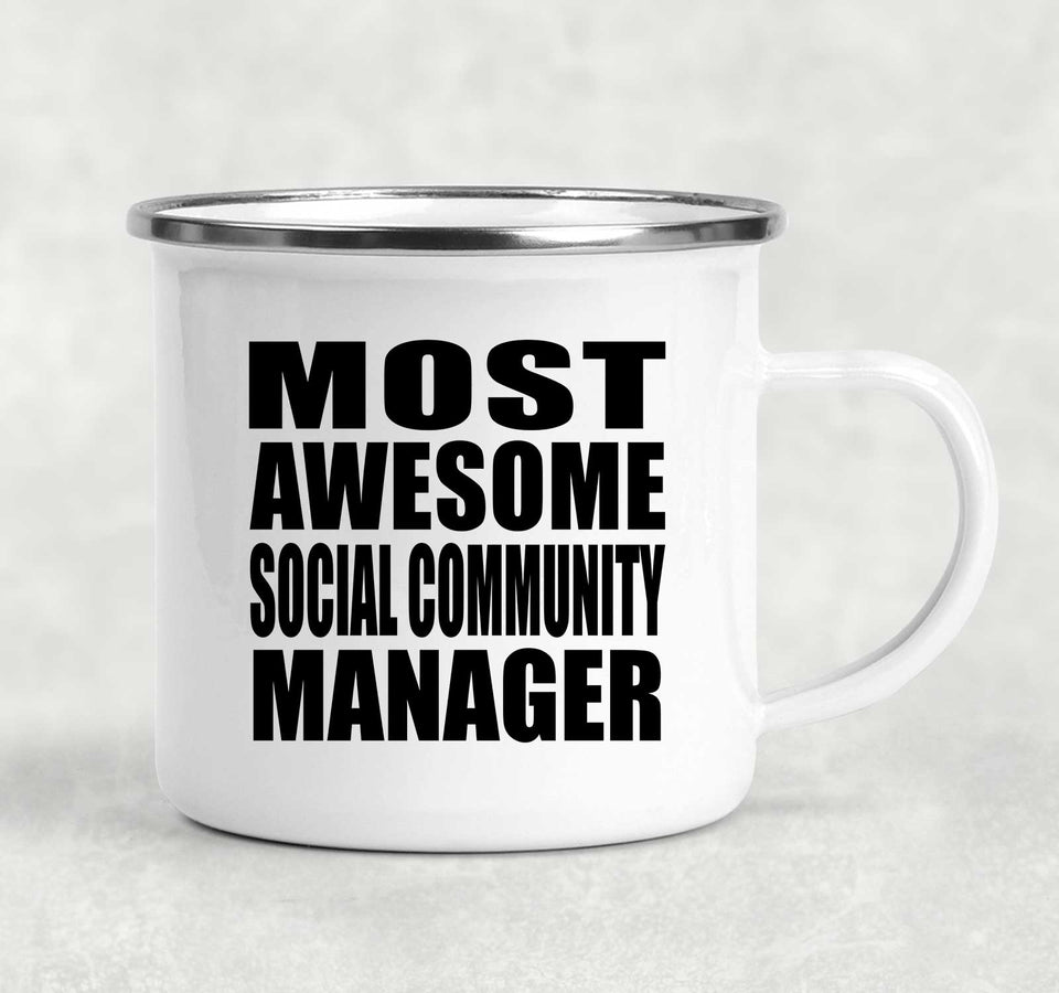 Most Awesome Social Community Manager - 12oz Camping Mug