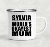 Sylvia World's Okayest Mum - 12oz Camping Mug