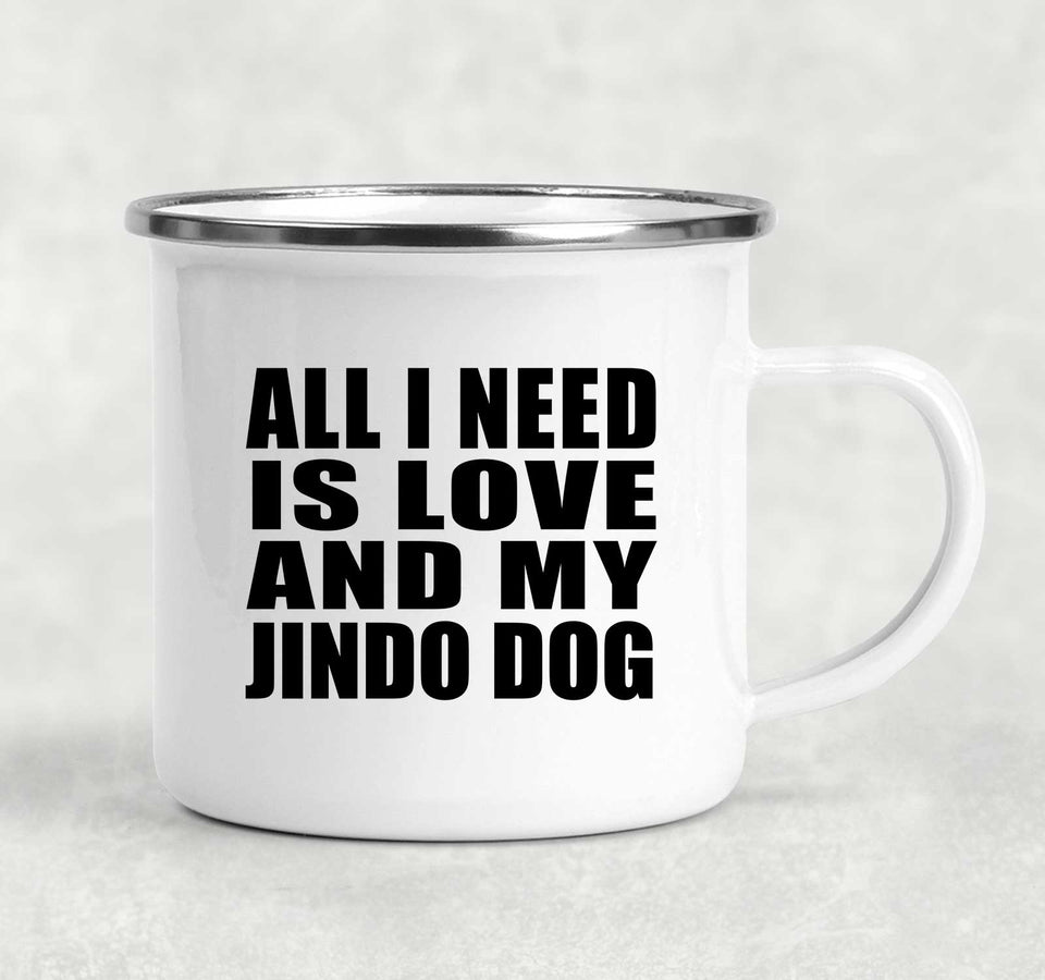 All I Need Is Love And My Jindo Dog - 12oz Camping Mug
