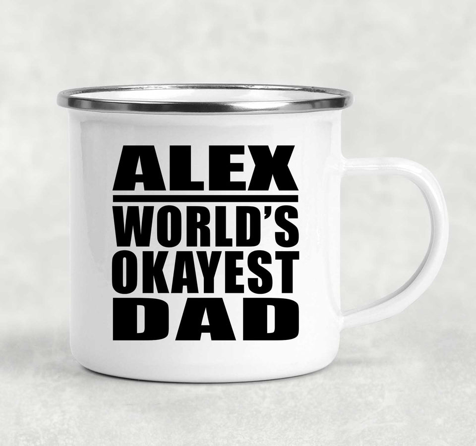 Alex World's Okayest Dad - 12oz Camping Mug