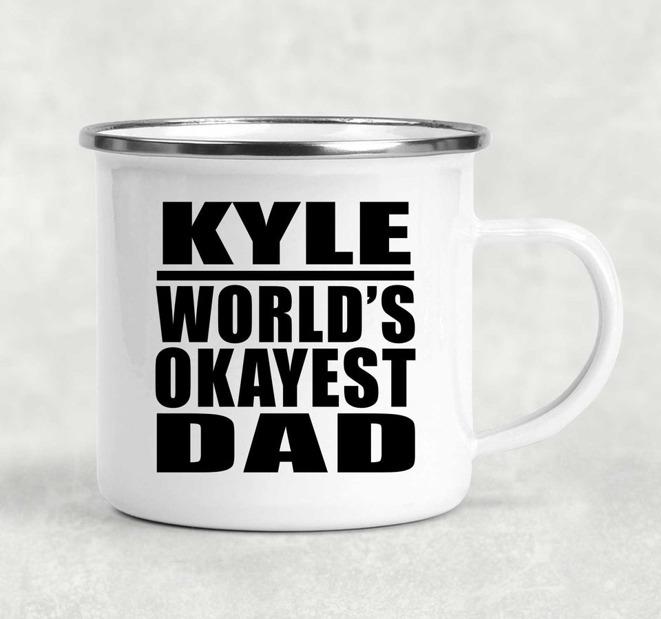 Kyle World's Okayest Dad - 12oz Camping Mug