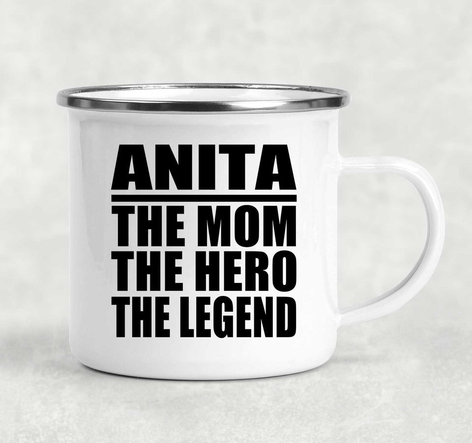 Anita The Mom The Hero The Legend - 12oz Camping Mug