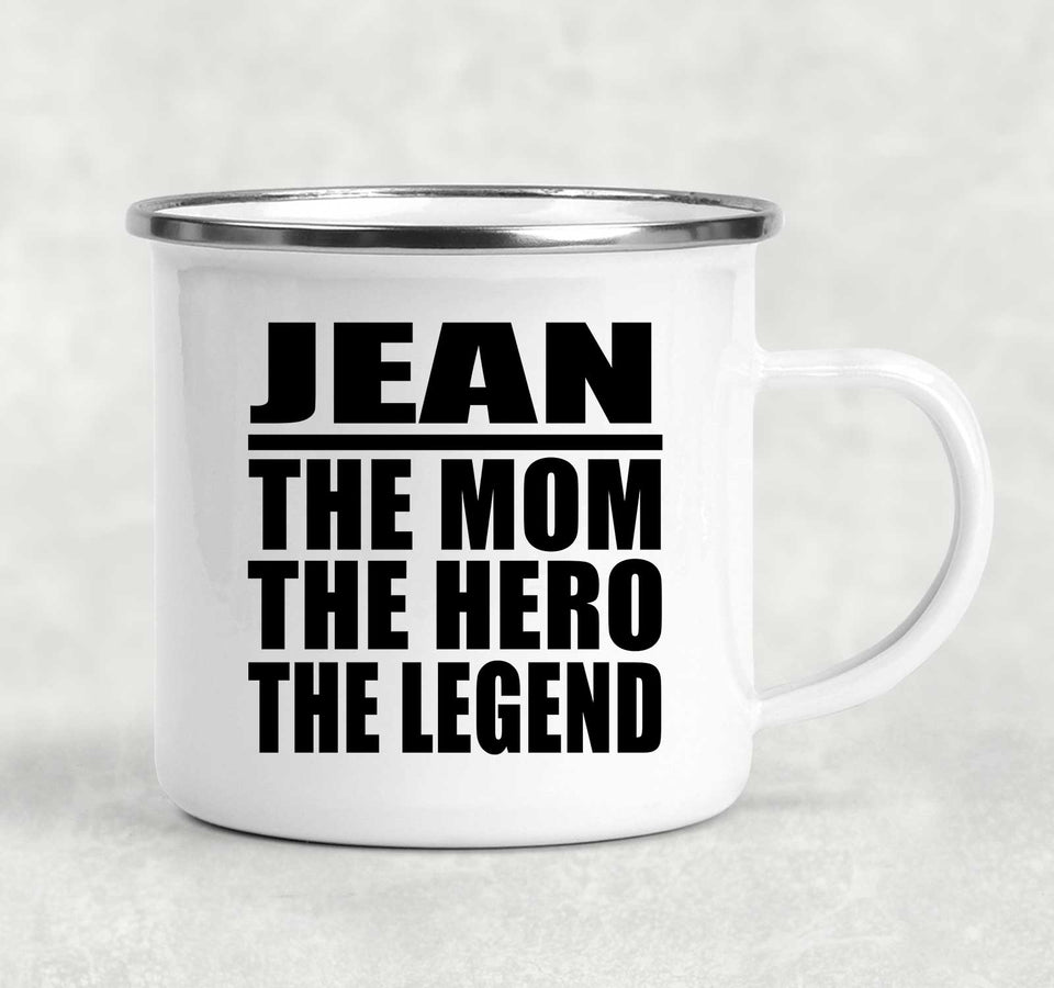 Jean The Mom The Hero The Legend - 12oz Camping Mug