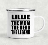 Lillie The Mom The Hero The Legend - 12oz Camping Mug