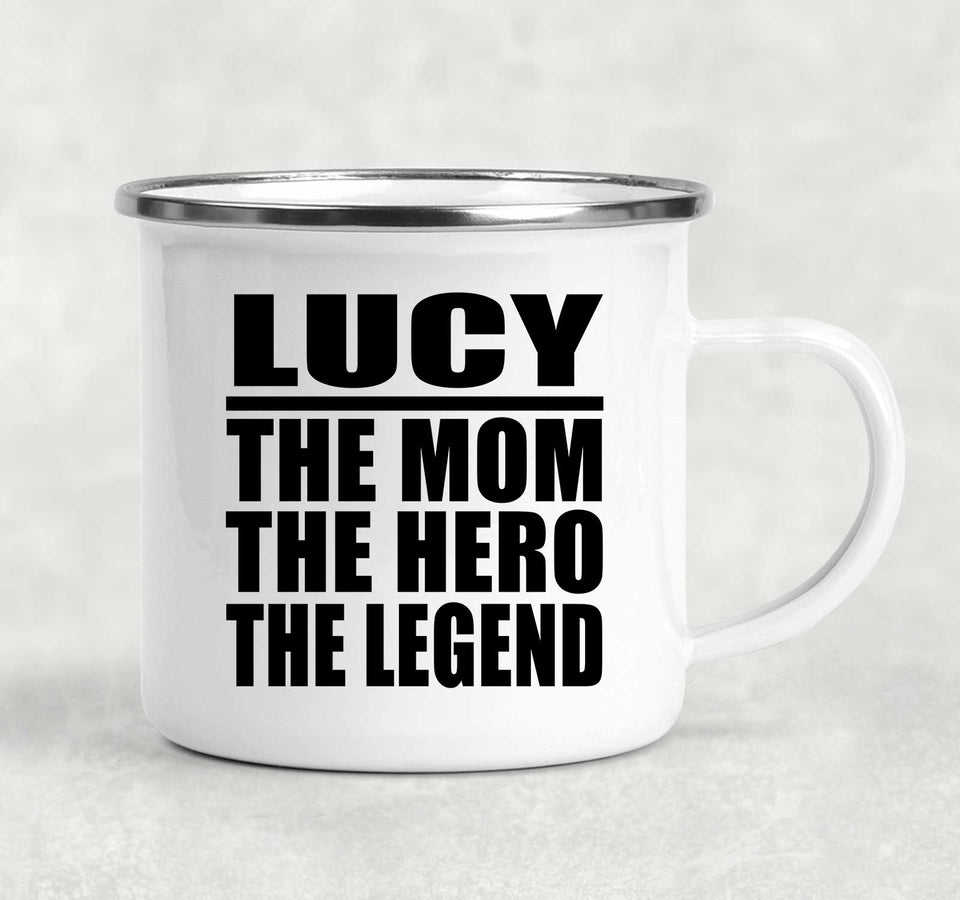 Lucy The Mom The Hero The Legend - 12oz Camping Mug