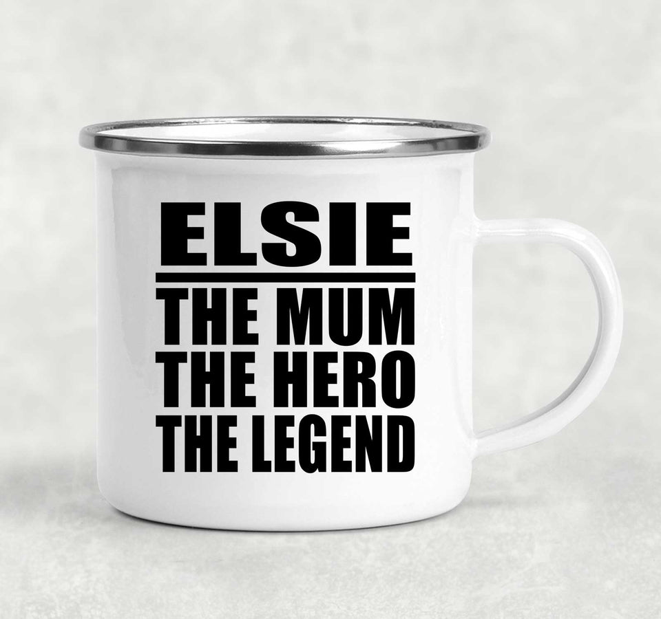 Elsie The Mum The Hero The Legend - 12oz Camping Mug