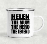 Helen The Mum The Hero The Legend - 12oz Camping Mug